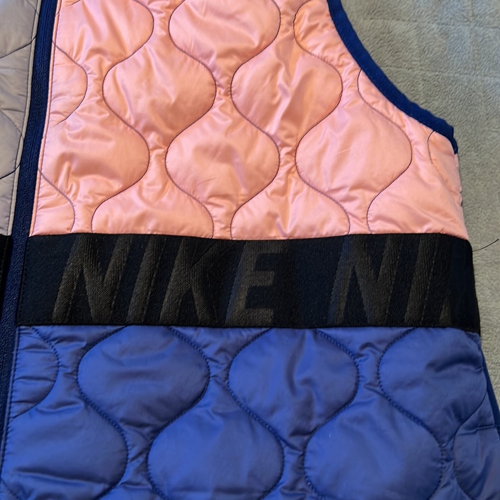 Nike Aerolayer Quilted Vest, Running, Pink, Blue, Black, Gray, Pockets, Size S - Picture 5 of 11